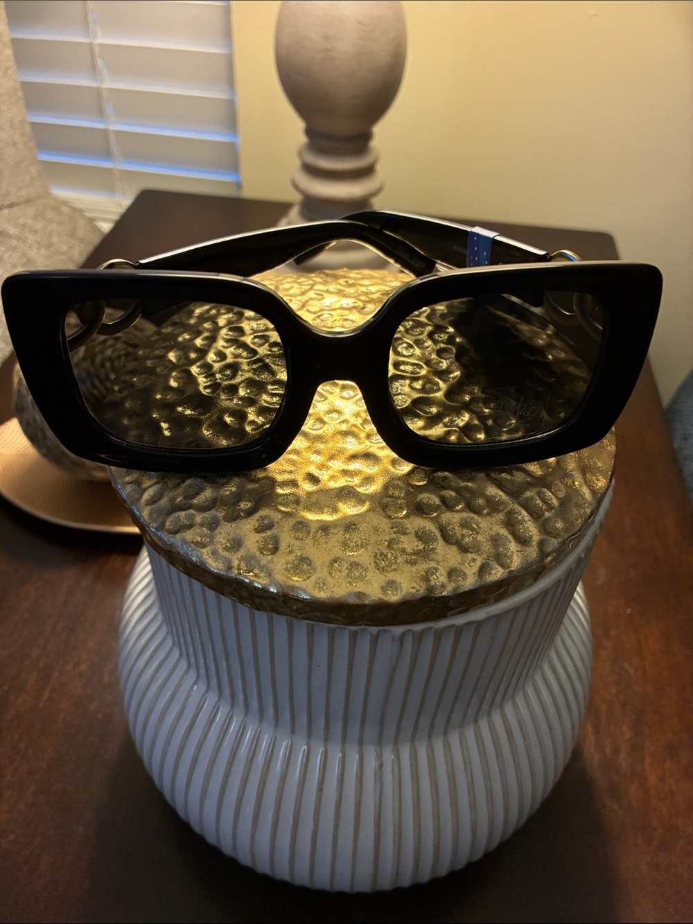 Bob Mackie Black Oversized Square Sunglasses. NWOT